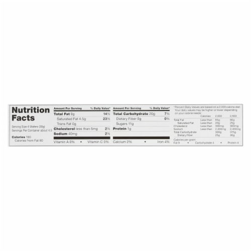 Glutino Chocolate Covered Wafer - Case of 12 - 4.6 oz. Perspective: back