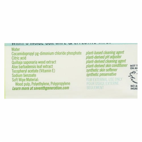 Seventh Generation Baby Wipes - Free and Clear - 64 ct - Case of 12 Perspective: back