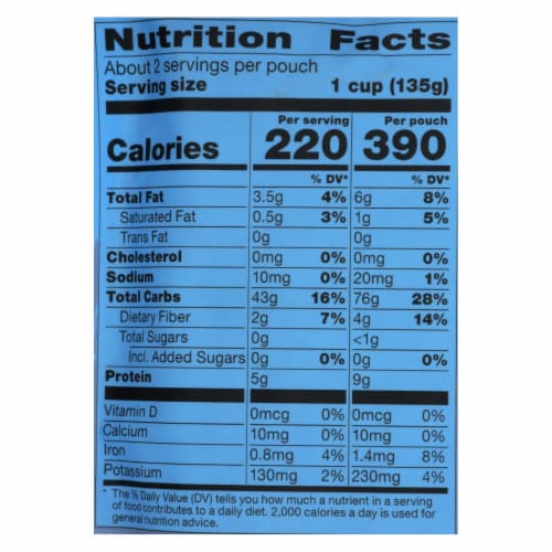 Seeds of Change Organic Rishikesh Brown Basmati Rice - Case of 12 - 8.5 oz. Perspective: back
