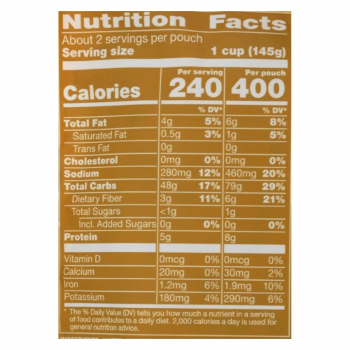 Seeds of Change Organic Quinoa Brown and Red Rice with Flaxseed - Case of 12 - 8.5 oz Perspective: back