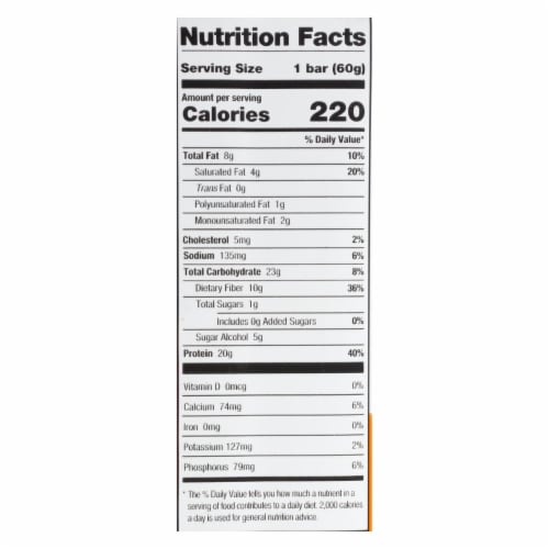One Peanut Butter Pie Flavored Protein Bar  60 GRM - Pack of 12 Perspective: back