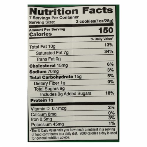 Tate's Bake Shop Coconut Crisp Cookies - Case of 12 - 7 OZ Perspective: back