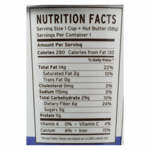 Purely Elizabeth Oat Cup Protein Blueberry Walnut Perspective: back