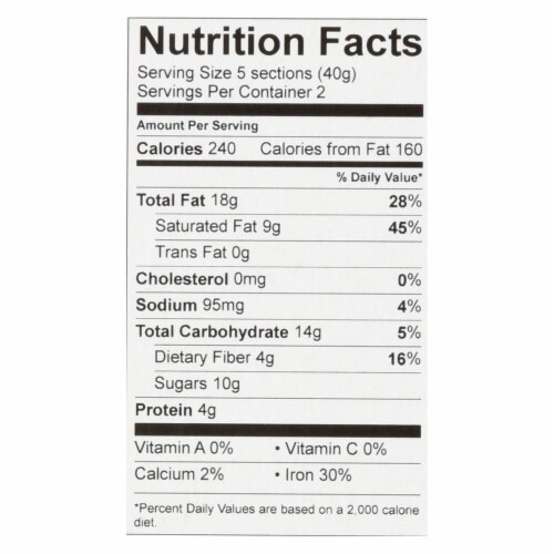 Alter Eco Americas Organic Chocolate Bar - Dark Salted Almonds - Case of 12 - 2.82 oz Perspective: back