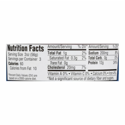 Wild Planet Wild Alaskan Pink Salmon - Case of 12 - 6 oz. Perspective: back