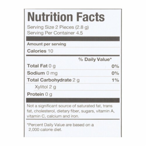 Pur Gum - Cinnamon - Aspartame Free - 9 Pieces - 12.6 g - Case of 12 Perspective: back
