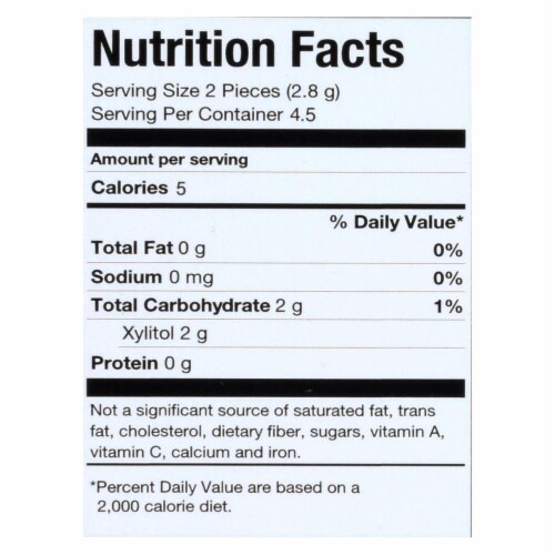 Pur Gum - Spearmint - Aspartame Free - 9 Pieces - 12.6 g - Case of 12 Perspective: back