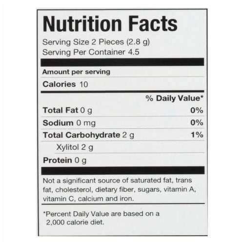 Pur Gum - Wintergreen - Aspartame Free - 9 Pieces - 12.6 g - Case of 12 Perspective: back