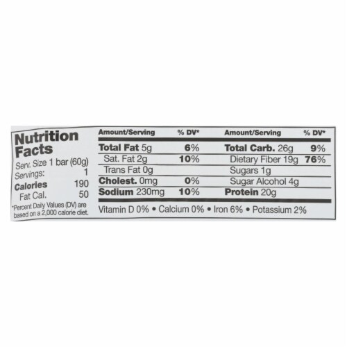 No Cow Bar Protein Bar 2.12 OZ - Pack of 12 Perspective: back