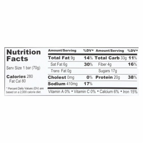 Probar Organic Mint Chocolate Core Bar - Case of 12 - 2.46 oz Perspective: back