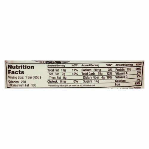 Gomacro Bar - Organic - Dark Chocolate - Almonds 2.3 oz - Pack of 12 Perspective: back