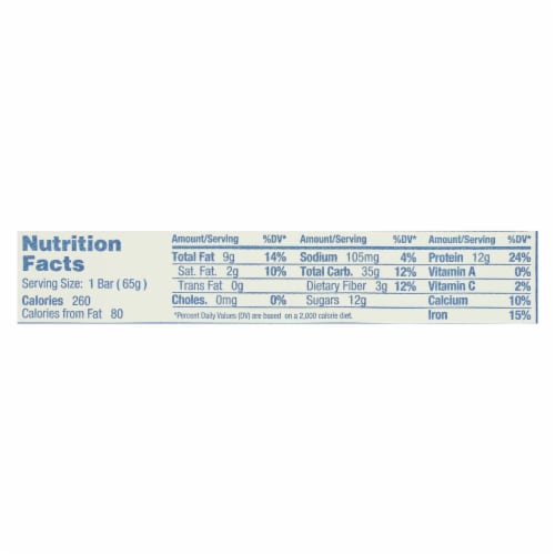 Gomacro - Bars Oatmeal Cchip 2.3 OZ - Pack of 12 Perspective: back