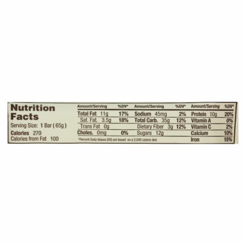Gomacro Organic Macrobar - Coconut Almond Butter and Chocolate Chips 2.3 oz. - Pack of 12 Perspective: back