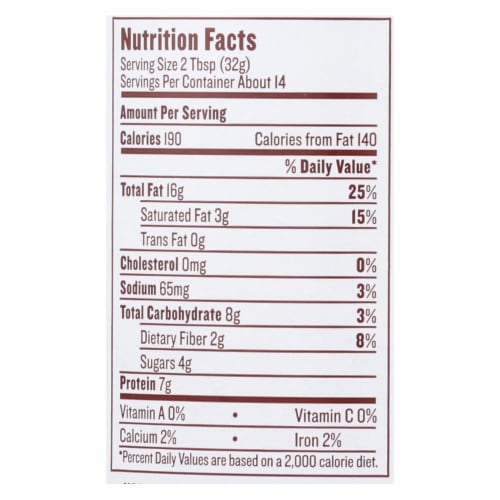 Justin's Nut Butter Peanut Butter - Honey - Case of 12 - 16 oz. Perspective: back