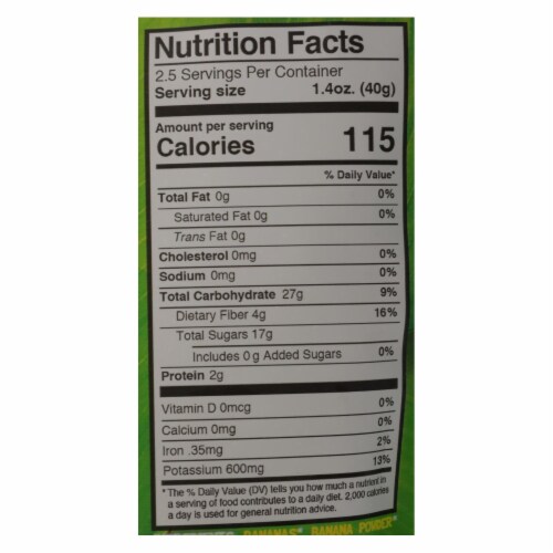 Barnana Banana Bites - Organic - Original - 3.5 oz - Pack of 12 Perspective: back