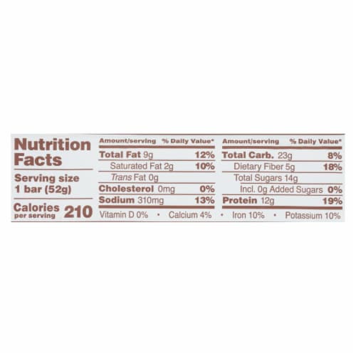 RxBar - Protein Bar - Chocolate Peanut Butter 1.83 oz. - Pack of 12 Perspective: back
