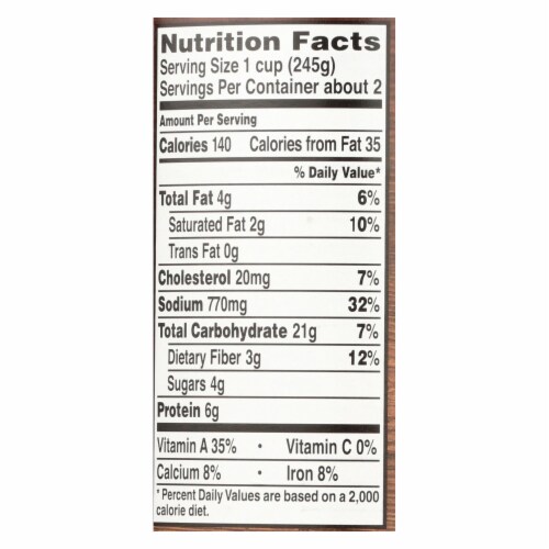 Wolfgang Puck Organic Soup - Wheat Bean and Pesto - Case of 12 - 14.5 oz. Perspective: back