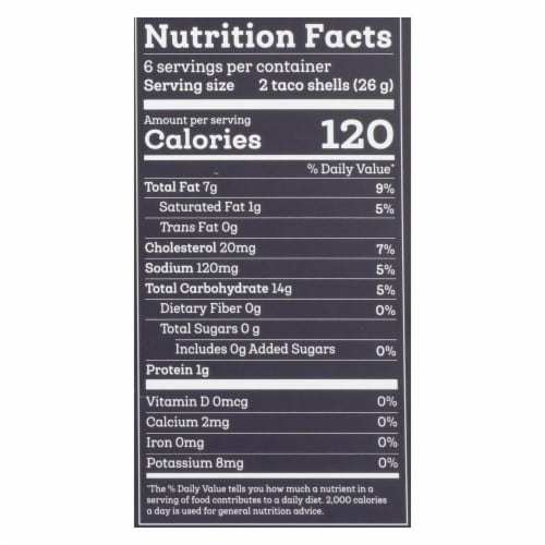 Siete - Taco Shells Grain Free - Case of 12 - 5.5 OZ Perspective: back
