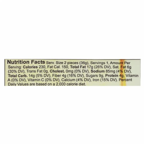 Theo Chocolate Salted Almond Butter Cups - Dark Chocolate - Case of 12 - 1.3 oz. Perspective: back