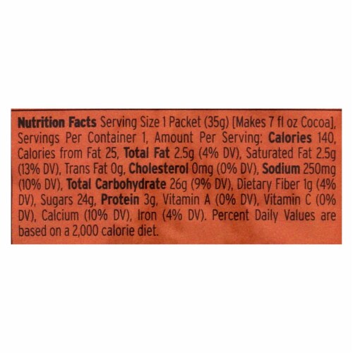 Land O' Lakes Cocoa Classic Mix - Raspberry and Chocolate - 1.25 oz - Case of 12 Perspective: back