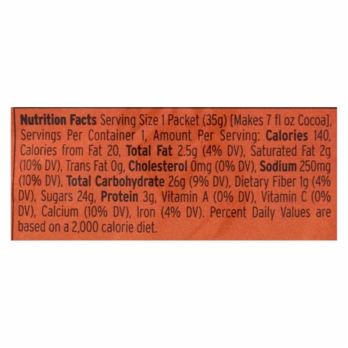 Land O' Lakes Cocoa Classic Mix - Hazelnut and Chocolate - 1.25 oz - Case of 12 Perspective: back