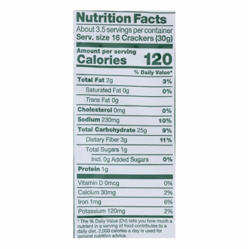 Crunchmaster - Cracker Grain Free Mediterranean Herb - Case of 12 - 3.54 OZ Perspective: back