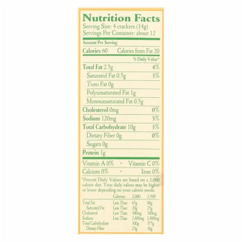 Saltine Crackers Nutrition Facts