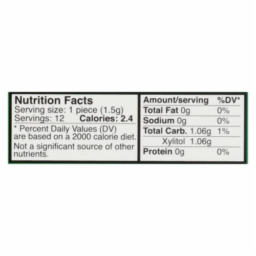 Epic Dental - Xylitol Gum - Spearmint - Case of 12 - 12 Pack Perspective: back