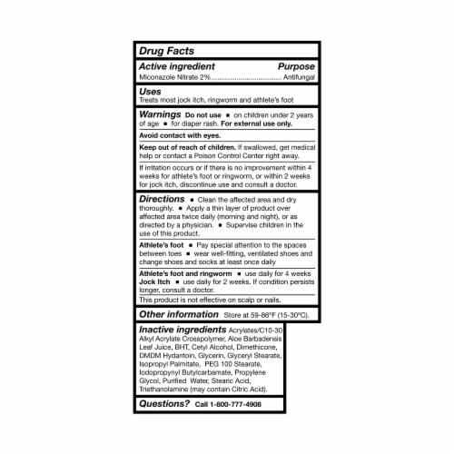 McKesson 2% Miconazole Nitrate Cream Antifungal 4 oz. Tube 12 Ct Perspective: back