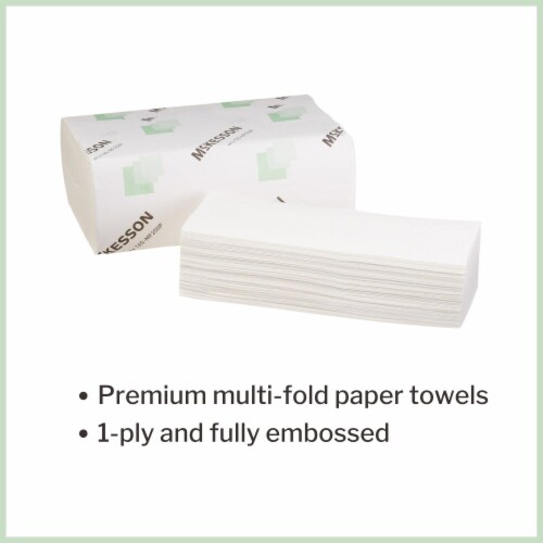 McKesson Premium Paper Towel Multi-Fold 16 Pack(s), 250 Towels/ Pack Perspective: back