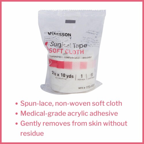McKesson Medical Tape 2 x 10 Yd 172-49220, 12 Packs, 1 Rolls/Pack Perspective: back