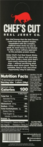 Chef's Cut Original Smokehouse Beef & Pork Snack Sticks Perspective: back