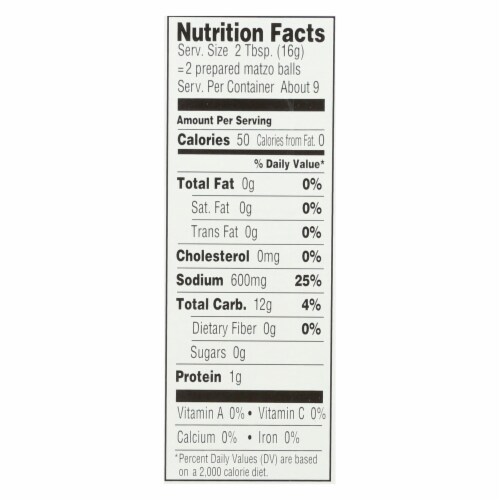 Manischewitz - Matzo Ball Mix - Case of 24 - 5 oz. Perspective: back