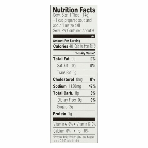 Manischewitz - Matzo Ball and Soup Mix - Case of 24 - 4.5 oz. Perspective: back