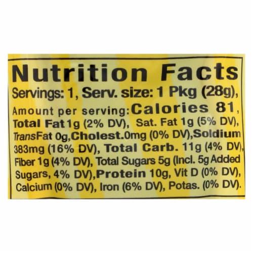 Primal Strips Vegan Jerky - Meatless - Soy - Texas BBQ - 1 oz - Case of 24 Perspective: back