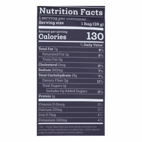 Siete - Tortilla Chips Sea Salt Grain Free - Case of 24 - 1 OZ Perspective: back