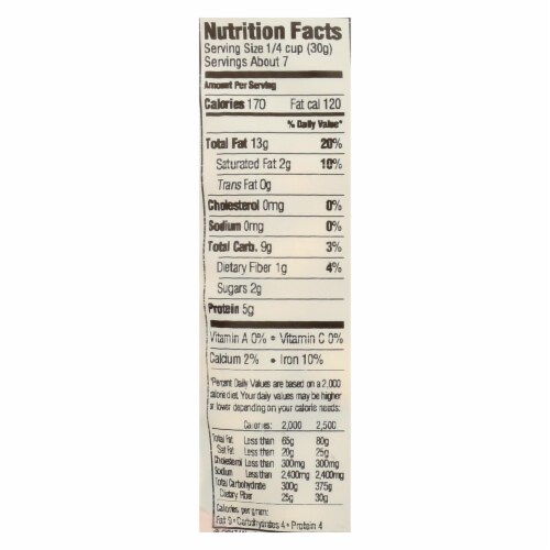 Woodstock Organic Whole Cashews, Unsalted - Case of 8 - 7 OZ Perspective: back