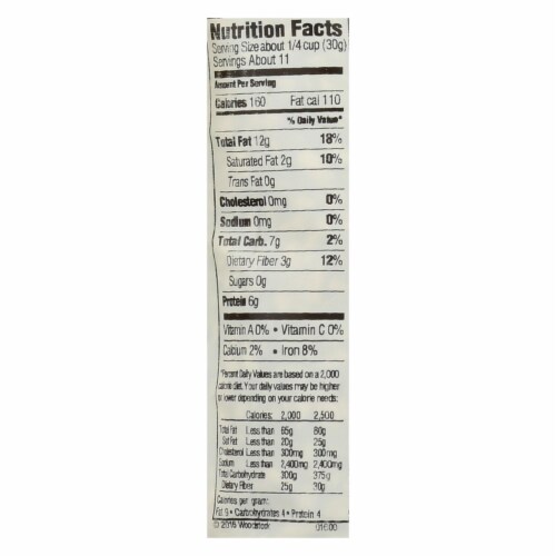 Woodstock Organic Hulled and Unsalted Sunflower Seeds - Case of 8 - 12 OZ Perspective: back