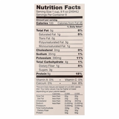 Westsoy Original Soymilk - Unsweetened - Case of 8 - 64 Fl oz. Perspective: back
