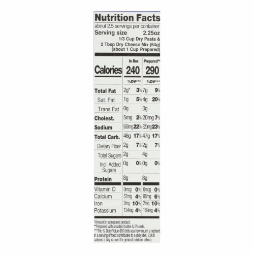 Funny Farm Goat Cheddar Cheese Macaroni & Cheese Dinner  - Case of 8 - 5.5 OZ Perspective: back