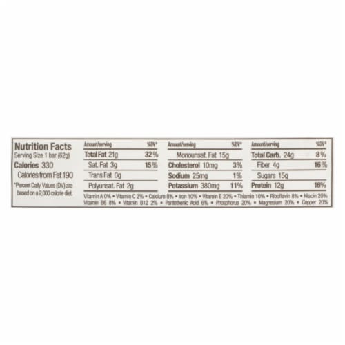 Perfect Bar - Bar Chocolate Hazelnut - Case of 8 - 2.2 OZ Perspective: back