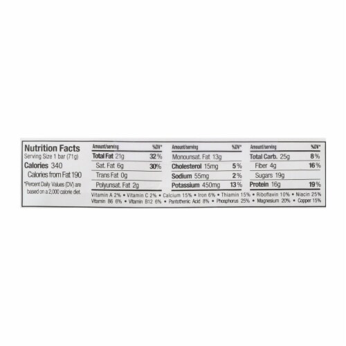 Perfect Bar Coconut Peanut Butter Bar - Case of 8 - 2.5 OZ Perspective: back