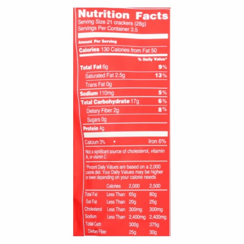 Laiki Red Rice Crackers - Case of 8 - 3.5 oz. Perspective: back