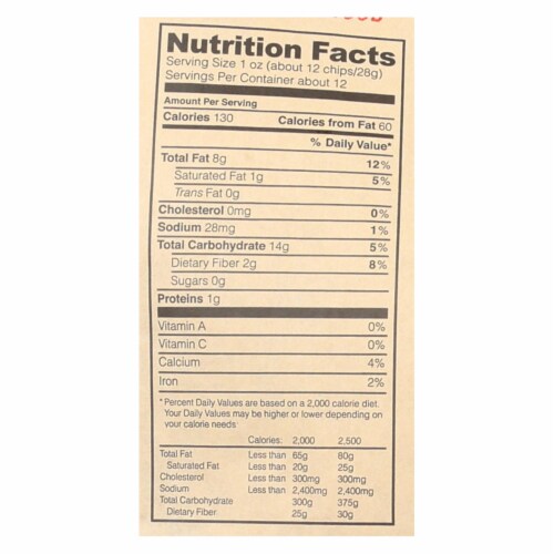 Mi Nina's White Corn Tortilla Chips With Sea Salt - Case of 9 - 12 OZ Perspective: back