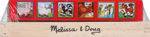 Melissa & Doug® Farm Scenes Wooden Cube Puzzle Perspective: bottom