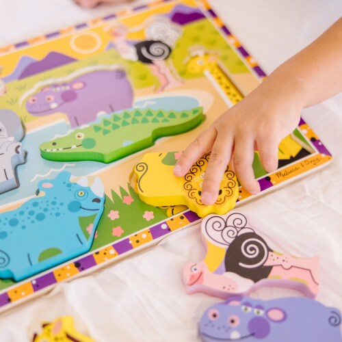 Melissa & Doug® Safari Animals Chunky Puzzle Perspective: bottom