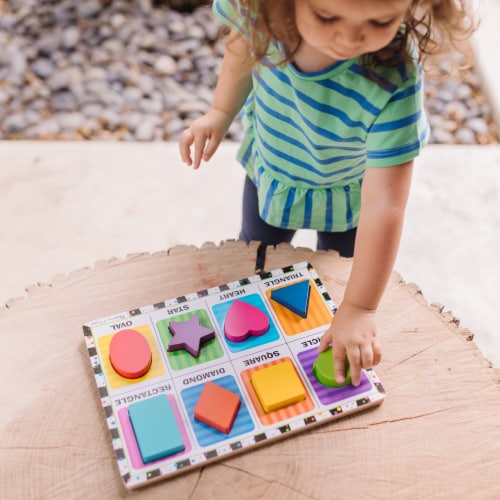 Melissa & Doug® Shapes Chunky Puzzle Perspective: bottom