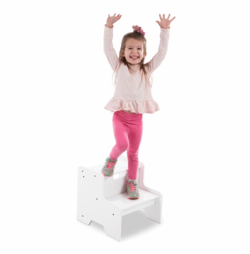 Melissa & Doug White Step Stool Perspective: bottom