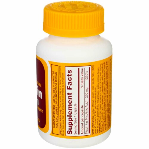 Rugby® Niacin Vitamin Capsules 250mg Perspective: bottom
