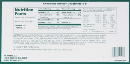 Bill Knapp's® Chocolate Dunker Donuts Perspective: bottom